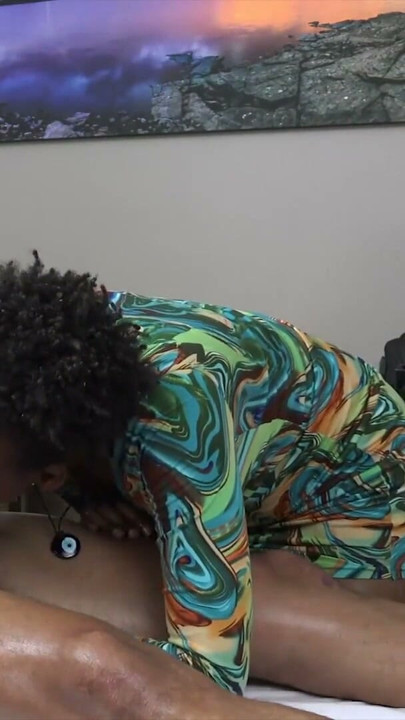 Hot masseuse and horny secretary get their hands on big hard client | Clip 2