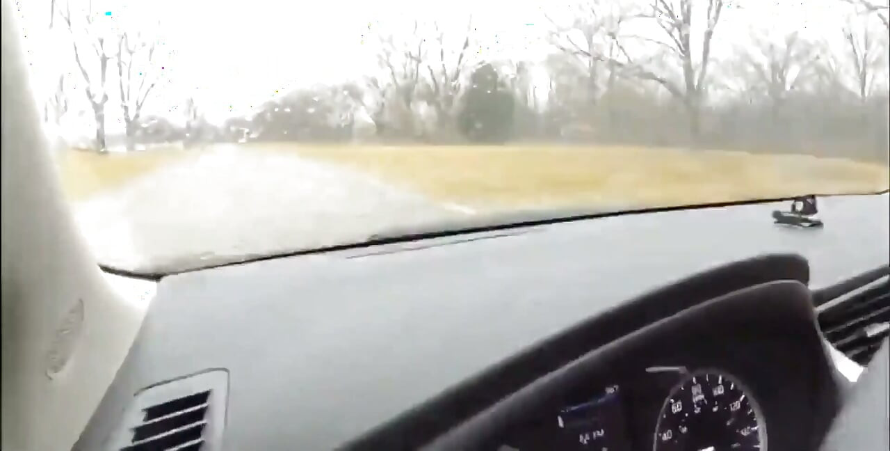 Teen Girl in Plaid Skirt Gets a Ride to School From a Stranger on a Snowy Day