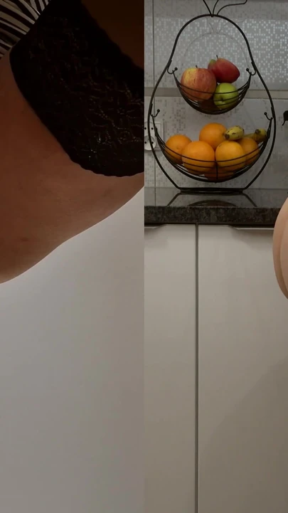 Momento poderoso de "Madrasta gozada interna na cozinha esguichando orgasmo"