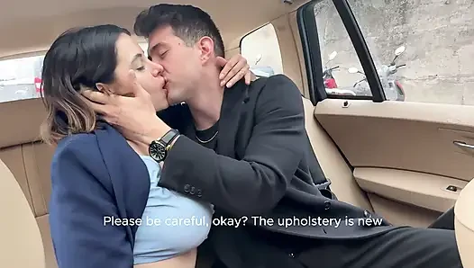 Unerwarteter dreier während der arbeit bei Uber
