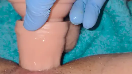 Fucking Ass Destruction with 2 Dildos Alternating Dilation with Sexy MILF Ana Liz