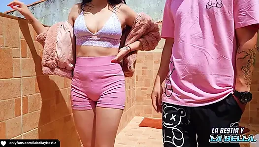 Секс в домашнем видео после похода в спортзал с моей сводной сестрой