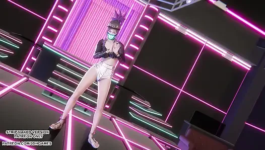 MMD HWASA - NA - Akali Sexy Kpop Dance League of Legends Hentai Uncensored 4K 60FPS