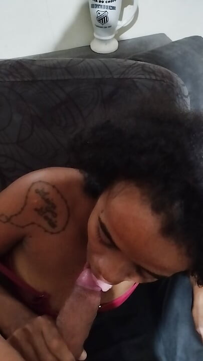 Shy young girl sucking hot