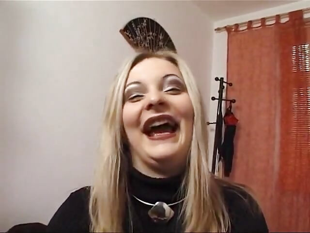 German teen gets naked and rubs her pussy at casting