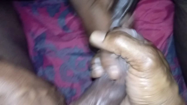 Trans getting shecock covered in cum