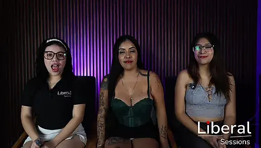 ORGY with two HOTWIVES, they are fucked by strong men
