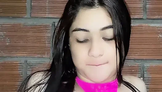I masturbate my stepsister's tight pussy and play with perfect natural tits