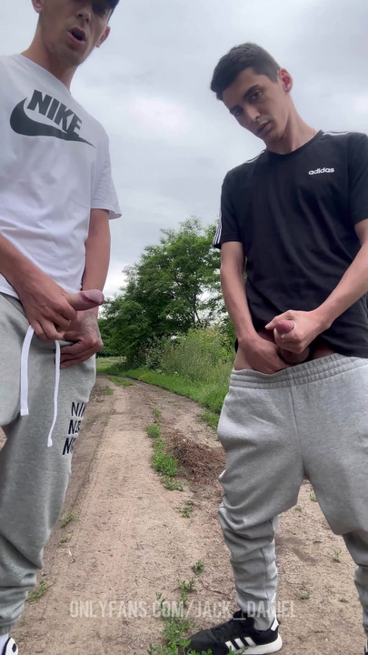 Jaw-dropping moment from "STRAIGHT DUDES HANDJOBS OUTDOOR"