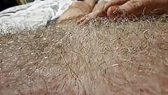 A Sunday morning very verbal rub through my hairy body and wetting it with nice hot piss