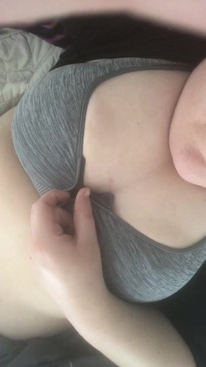 Playing with my big tits part 2