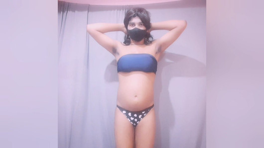 Indian teen girl removing dress and dancing in nude....