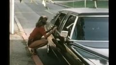 Female hitchhiker gets limo ride