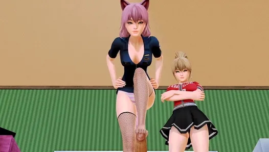 A Night with two Cats: 3D Hentai