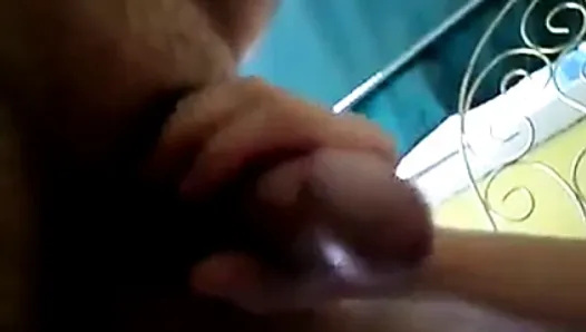 Lady friend playing with my small penis
