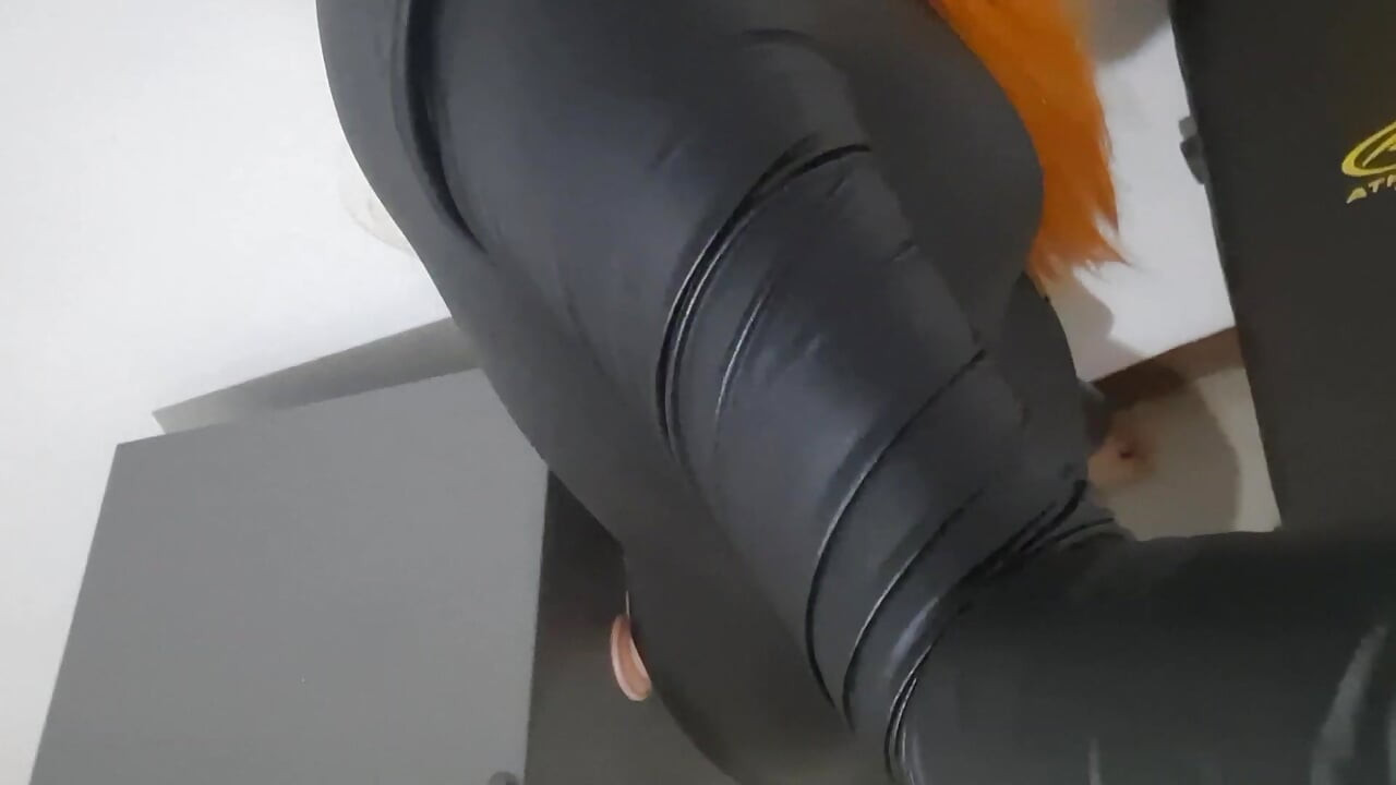Dirty Talking Bubble Ass Trans Black Widow Anal Fucking Herself during Secret Mission
