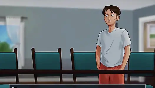 Summertime saga: stepdaughter and stepson caught their stepmother masturbating in her bed ep 43