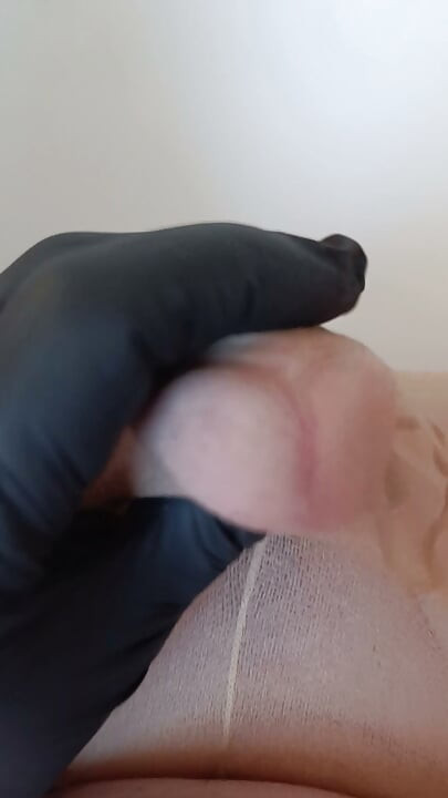Femboy nicely cumshot in nylons