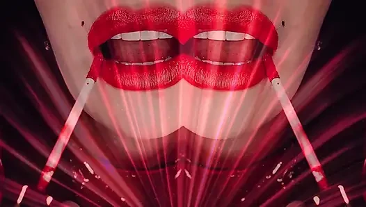 ASMR yang menpesona! Cewek rambut merah lagi asik mainin memeknya pakai bibir joi!