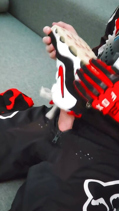 Enjoyed Fucking Nike Sneakers While Wearing a Motocross Suit