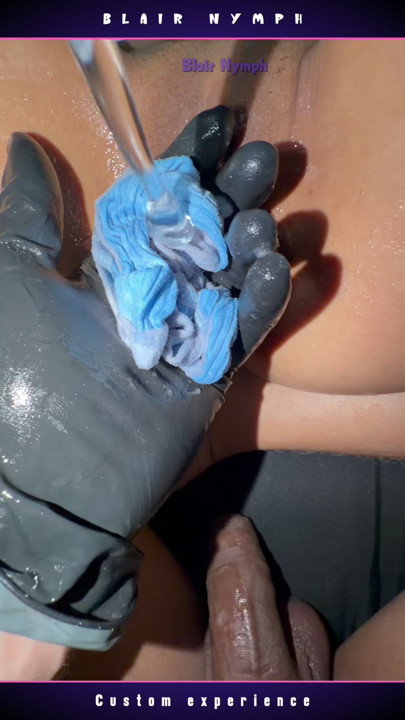 Stuffing several pairs of panties into Blair's pussy - BLAIR NYMPH