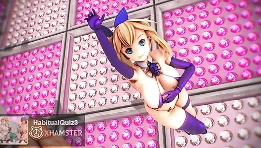 MMD R18 Kizuna AI и Mirai Akari, публичный секс-танец Ahegao NTR милфы-измены, 3D хентай