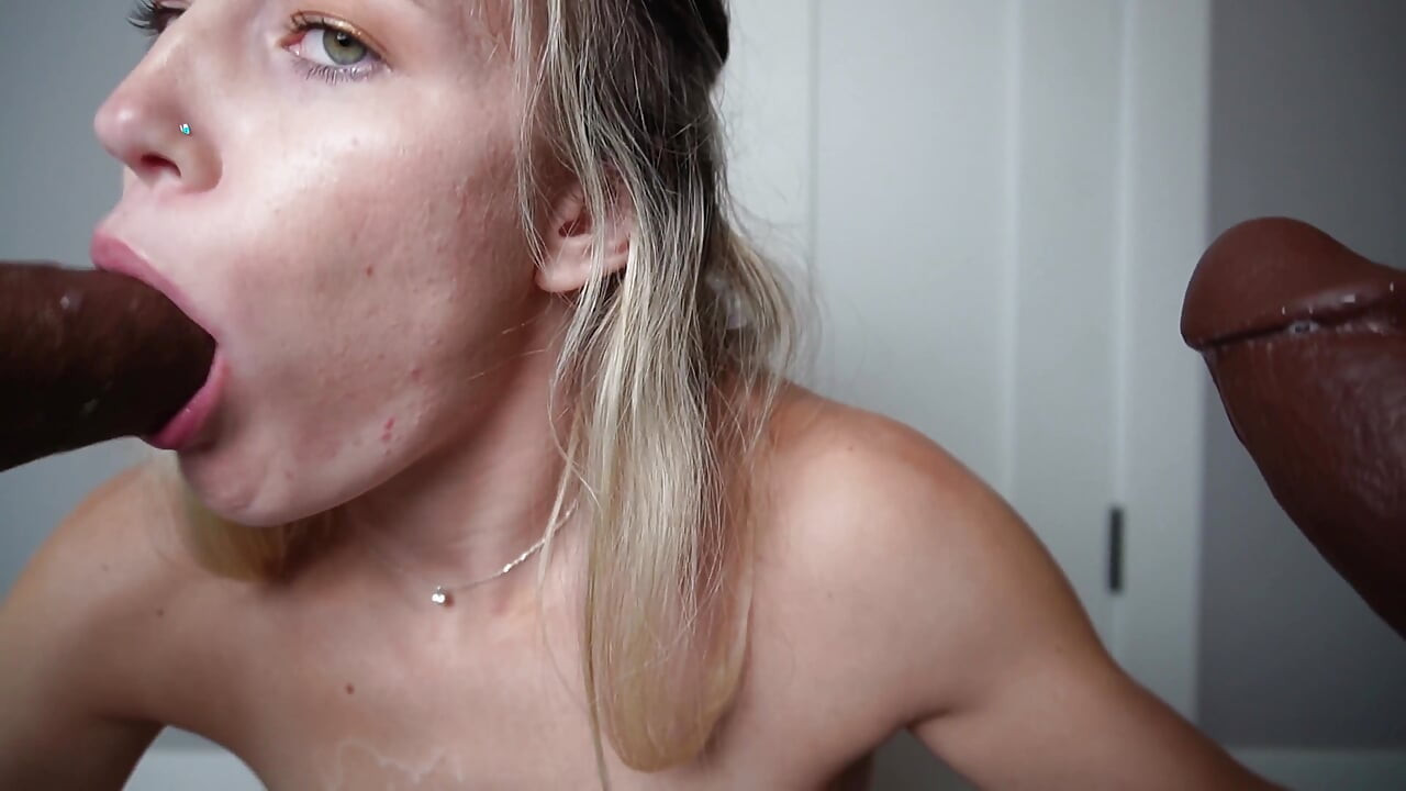 Petite Blonde Lives Out Her BBC Birthday Wish