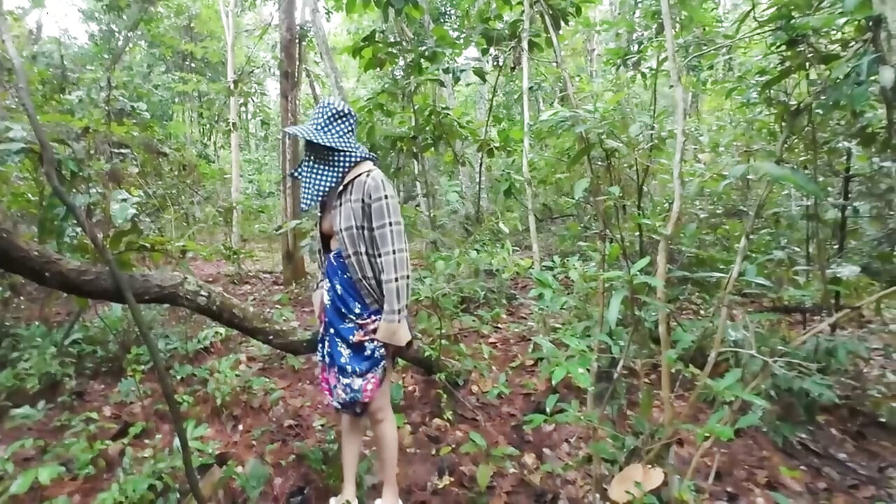 Thai Teenager Walks around Picking Mushrooms and Gets Fucked in the Pussy. Thai Audio
