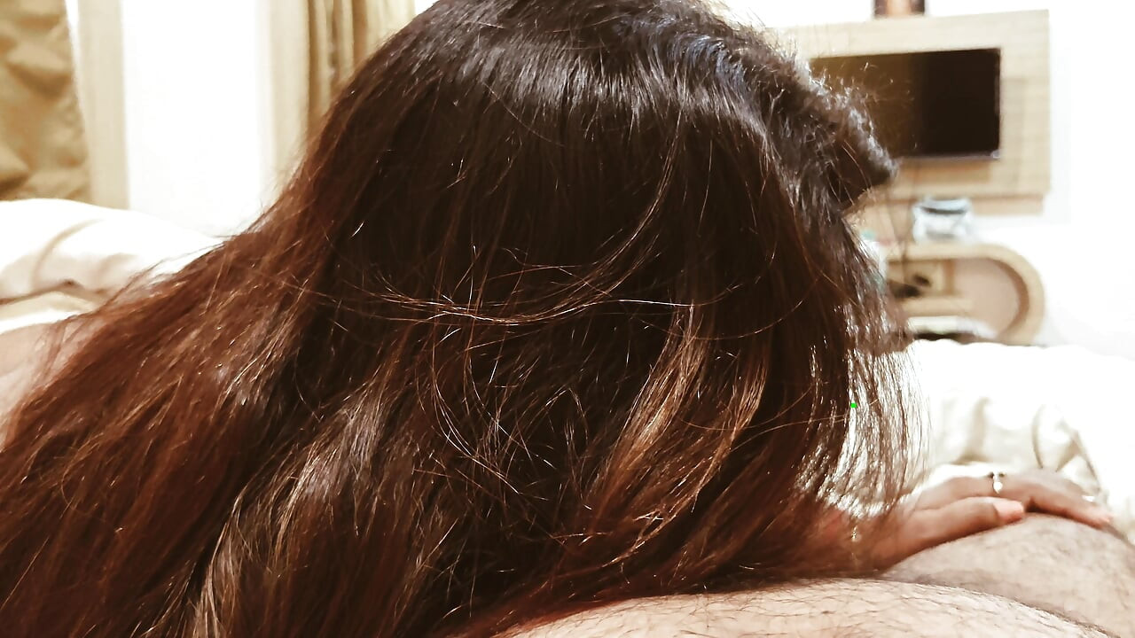 Indian Bhabhi Slave Olivia Long Hair Deep throat Blowjob Face Fuck with Exploding Cumshot with Cum on Mouth and Facial Cum Rough