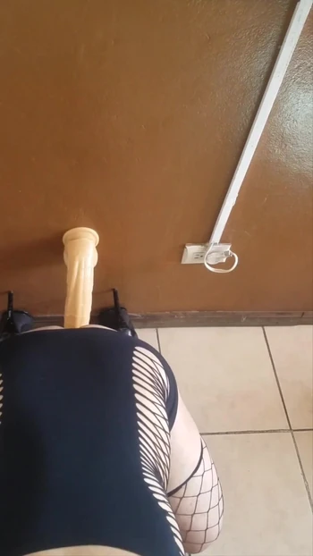 Thrilling moment from "Thick 33 cm dildo for my phat sissy ass"