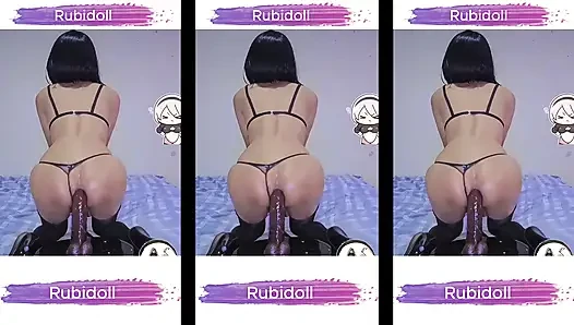 RubiDoll Bitch Nymphomaniac Dominating Cock BBC 26cm With Anal Sex Hardcore