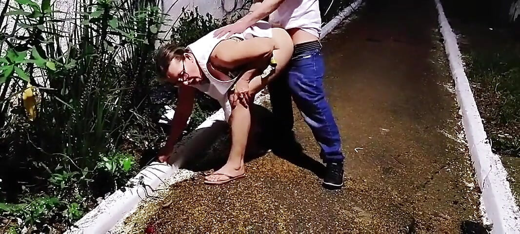 89-Year-Old Grandma Having Sex in the Car with Her Naughty Grandson
