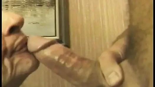 Naughty man pays a visit to aged blonde housewife Kathy Jones