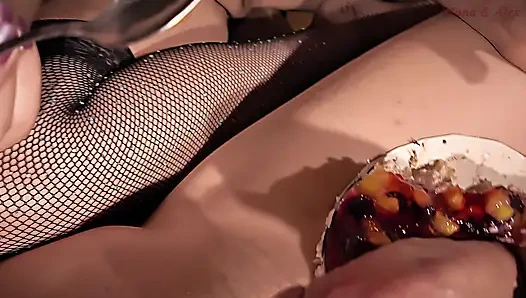 Semen Snack - Insatiable MILF Devours Cumshots on Berries & Chocolate