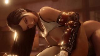 Tifa Lockhart and Jessie in a Foursome