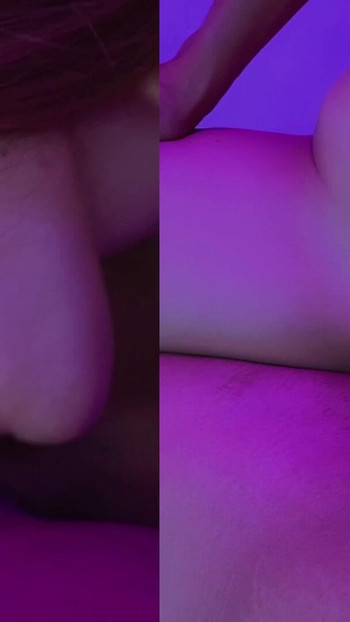 Powerful moment from "My lesbian neighbor tribbing and eats my tasty pussy"