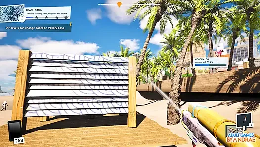 Gameplay raksasa waifu wash simulator bagian 1 - pekerjaan pembersihan pertama untuk vellory