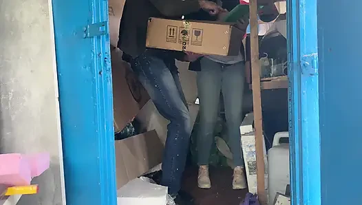 A warehouse worker fucked the manager hard right there on the boxes and put her in her place