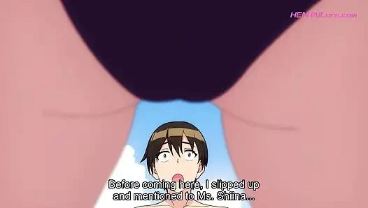 Adam versucht, ruhig zu bleiben, aber seine latte gibt ihn weg, während diese schönheiten den moment zu heißem sex schieben