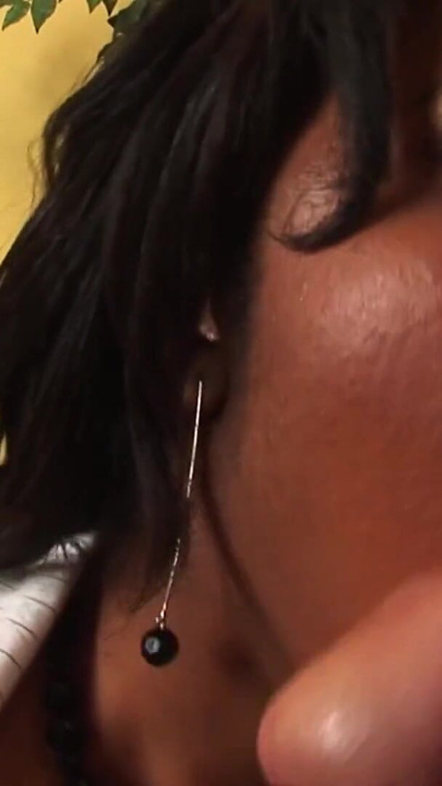 Eager to take the sex therapy the busty ebony sucked and fucked the horny doctor | Clip 1
