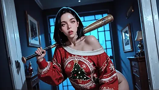 Lonely MILF Gets Her Christmas Wish from Santa While Husband's Away