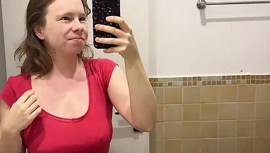 You Can See Her Big Nipples Through Her T-shirt