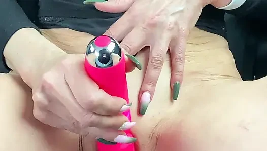 Risky masturbation in a car in a supermarket parking lot
