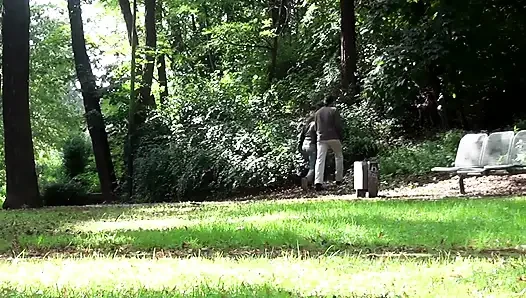 Lovely MILF gets fucked hard in threesome double penetration