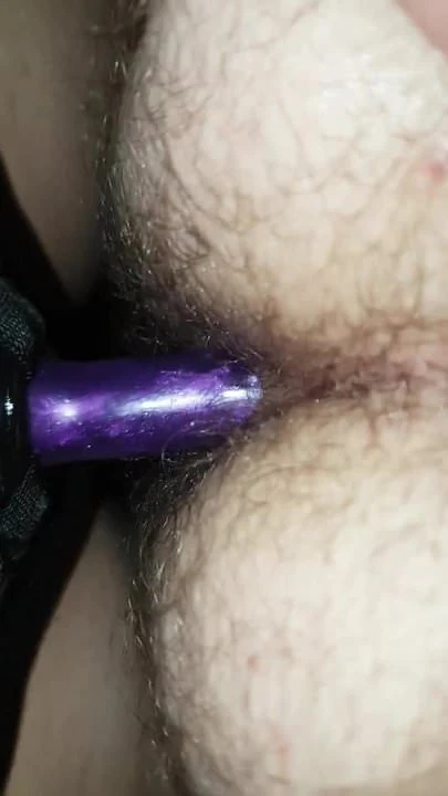 Wife having fun with strapon
