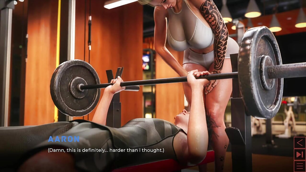 the synthetic milf in bathroom gym public