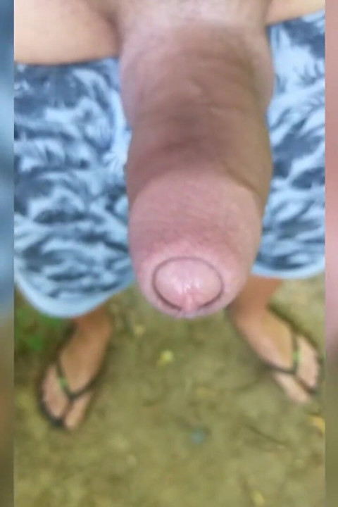 Twitching Cock Drips Cum on the Ground - Slow Motion