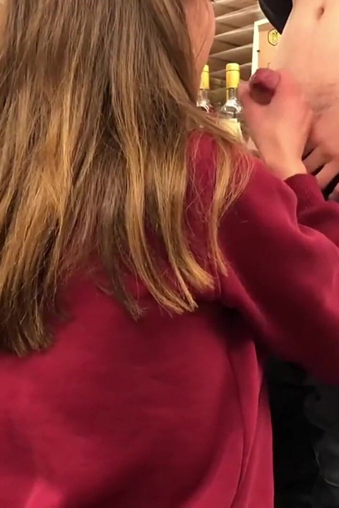 Risky Blowjob - 18yo Girl Sucks Her Friend's Cock at Work