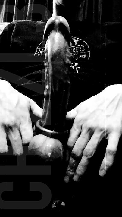 B&w Cock Play W/ Cumshot