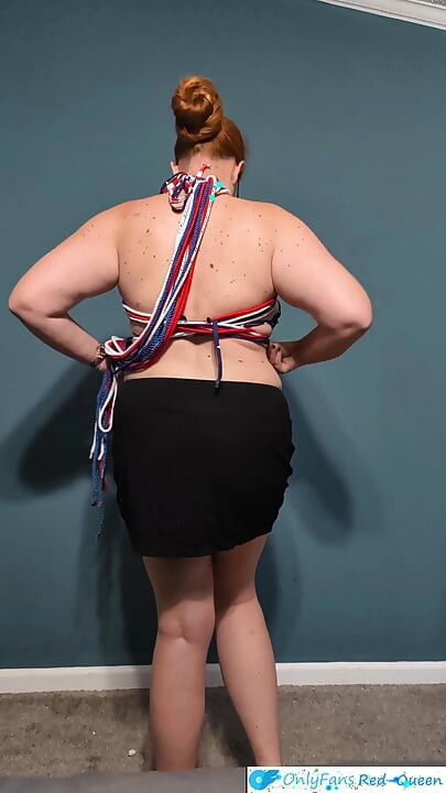 Shibari Rope Self Tie Guide - Independence Day Red White & Blue Heart